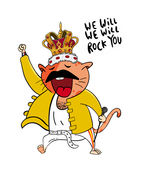 Freddie Cartoon Hoodie by Satavisha